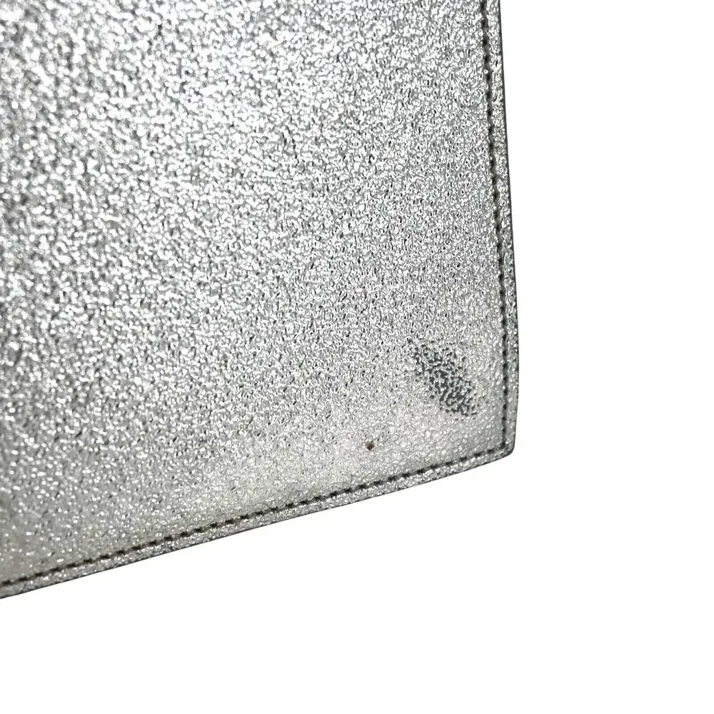 Saint Laurent Champagne Metallic Leather Clutch